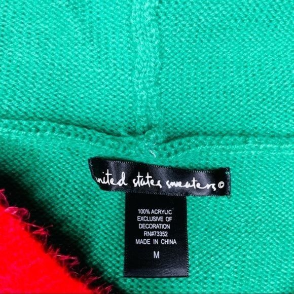 United States sweaters elf hooded poncho with jingle bells size medium oversized - Picture 4 of 4